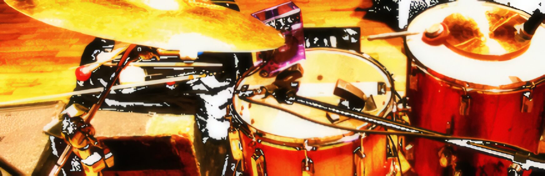 amplified percussion setup for the October 13, 2006 recordings